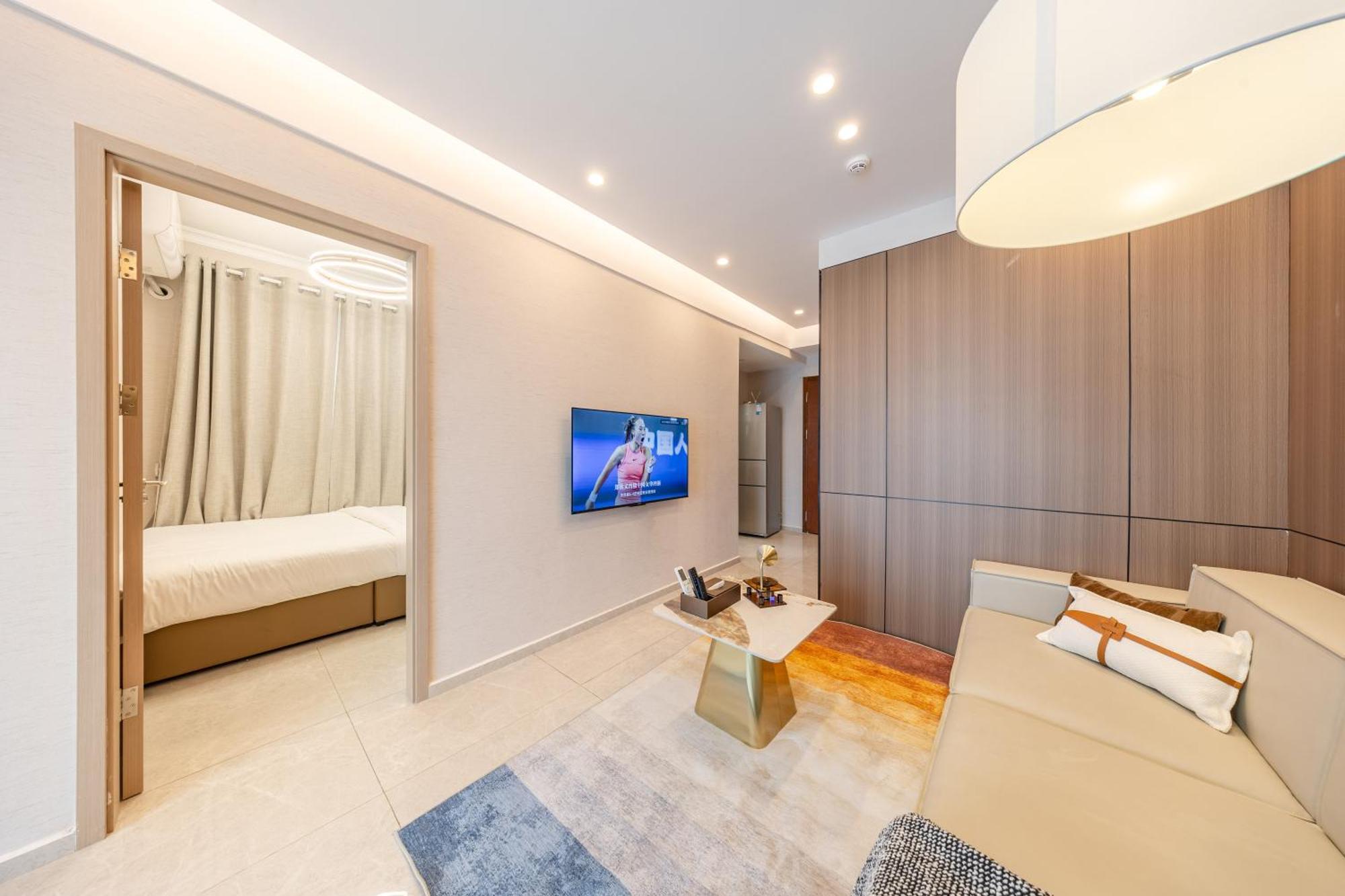 Aparthotel Boruisi Video And Audio Light House - Shenzhen Convention And Exhibition Center Gangxia Metro Station Exterior foto