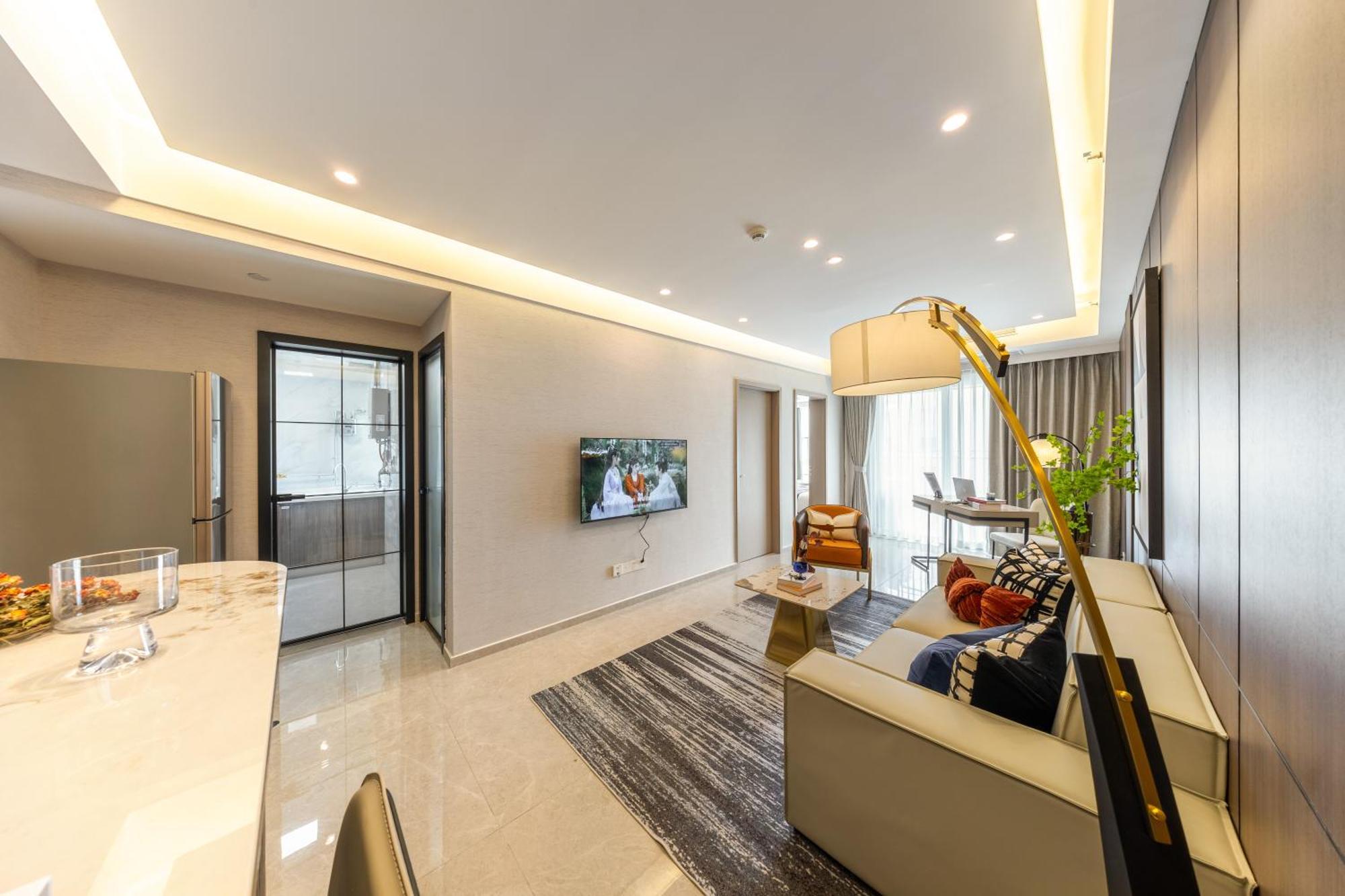 Aparthotel Boruisi Video And Audio Light House - Shenzhen Convention And Exhibition Center Gangxia Metro Station Exterior foto