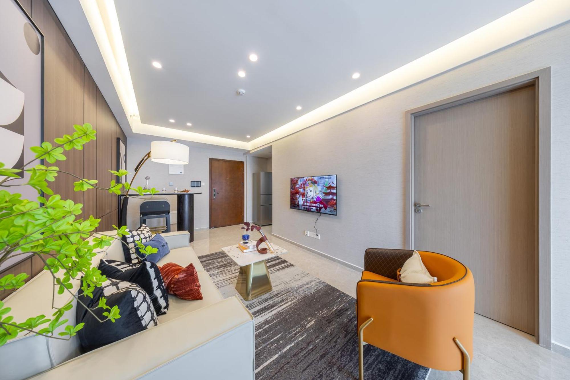 Aparthotel Boruisi Video And Audio Light House - Shenzhen Convention And Exhibition Center Gangxia Metro Station Exterior foto